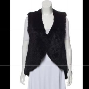 Alice + Olivia Black Fur Vest